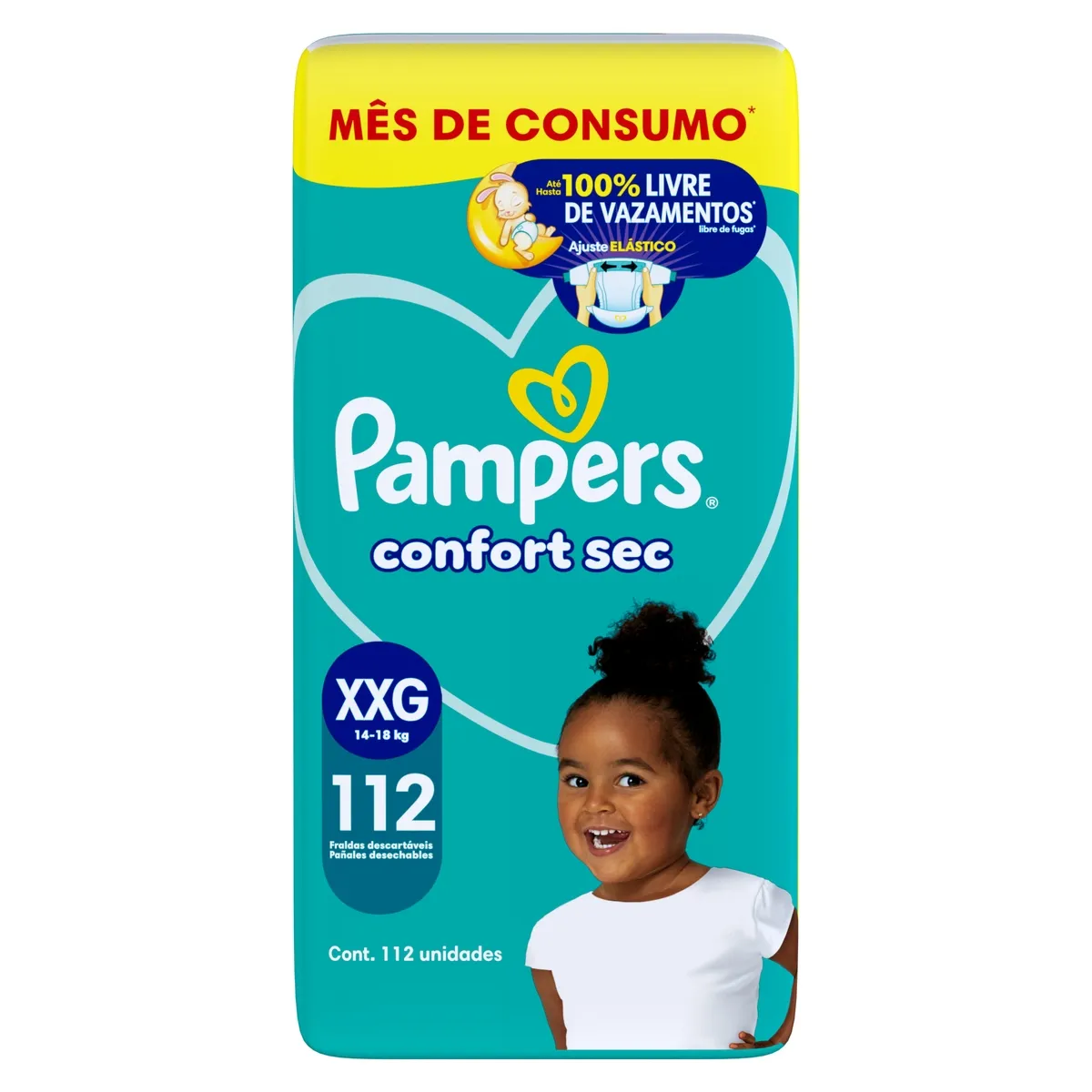 Fralda Pampers Confort Sec XXG 112 Unidades — foto 8