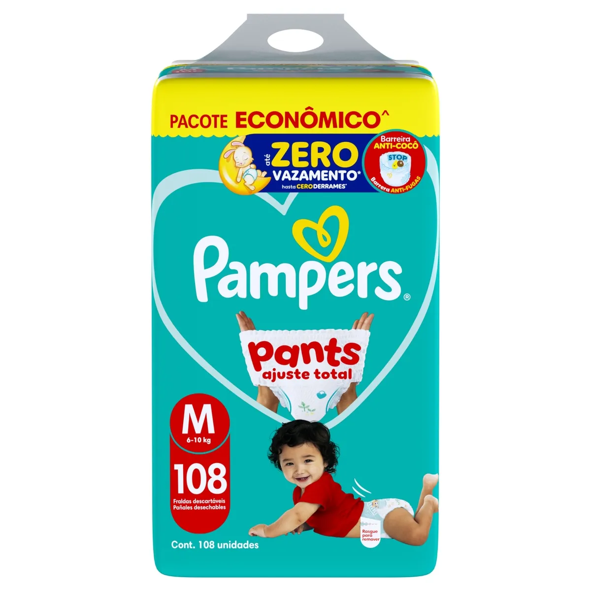 Fralda Pampers Pants Ajuste Total M 108 Unidades — foto 8
