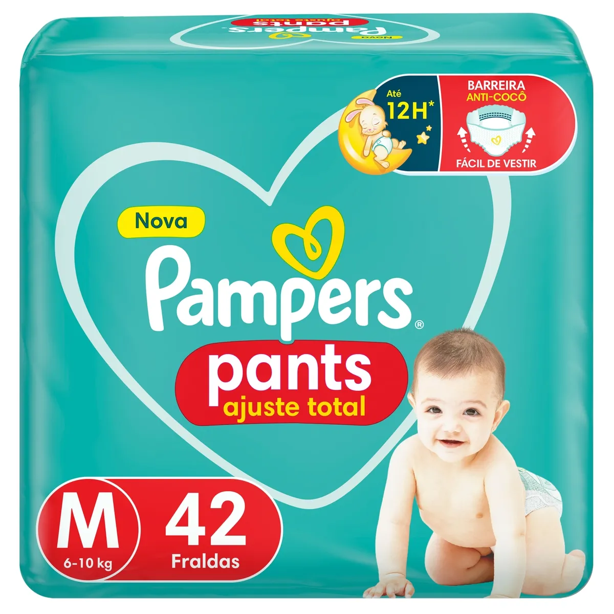 Fralda Pampers Pants Ajuste Total M 42 Unidades