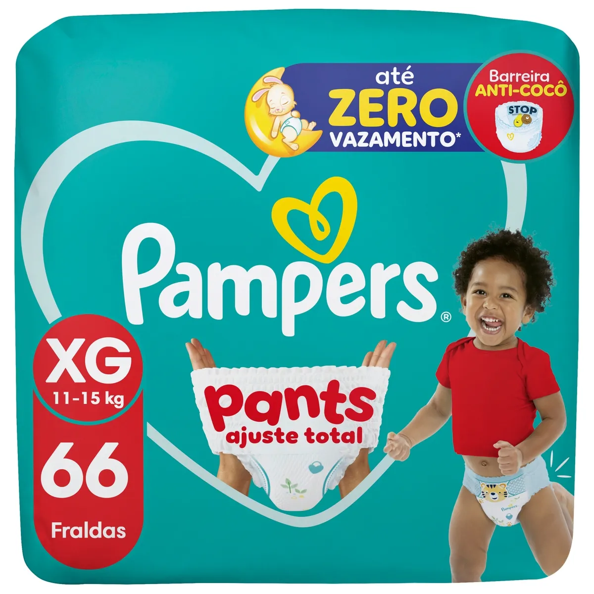 Fralda Pampers Pants Ajuste Total XG 66 Unidades