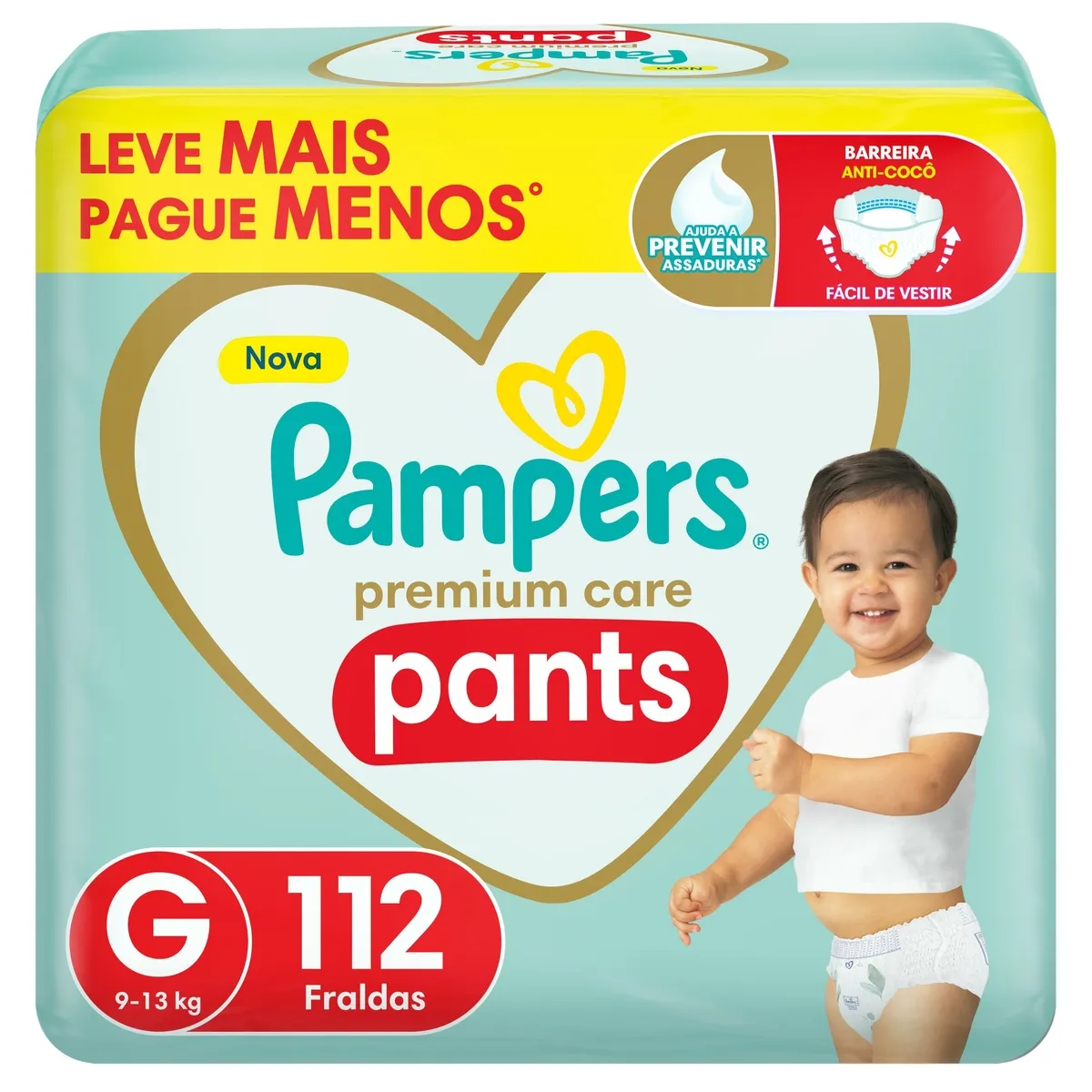 Fralda Pampers Pants Premium Care G 112 Unidades