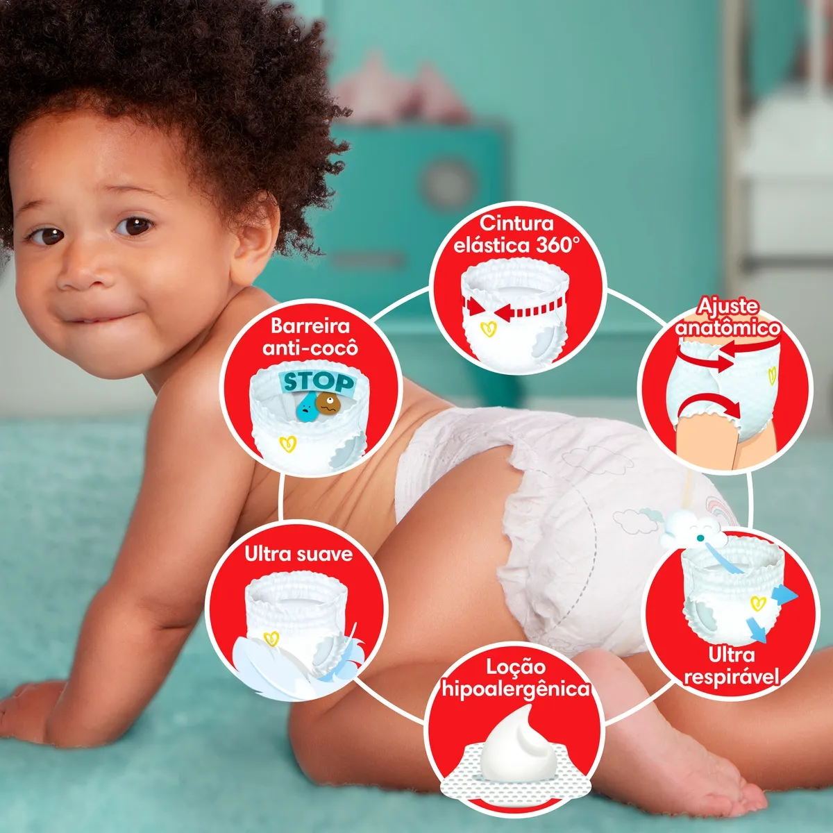 Fralda Pampers Pants Premium Care M 124 Unidades — foto 2