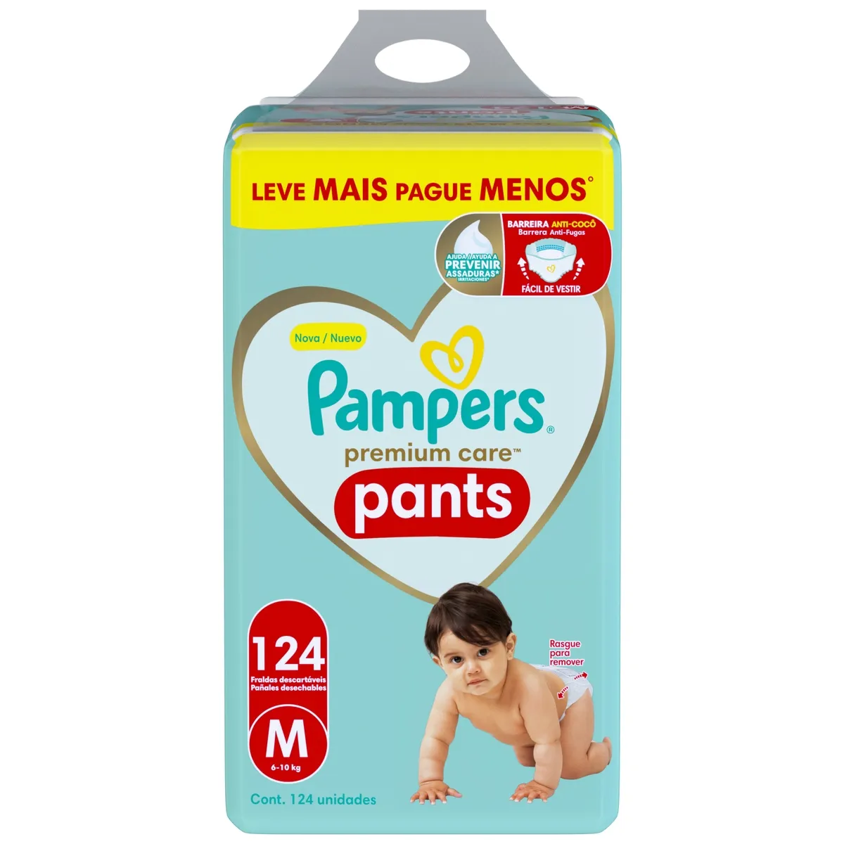 Fralda Pampers Pants Premium Care M 124 Unidades — foto 8