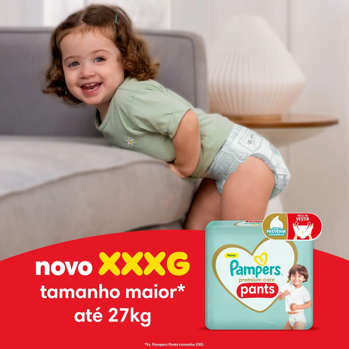 Fralda Pampers Pants Premium Care XXXG 54 Unidades — foto 4