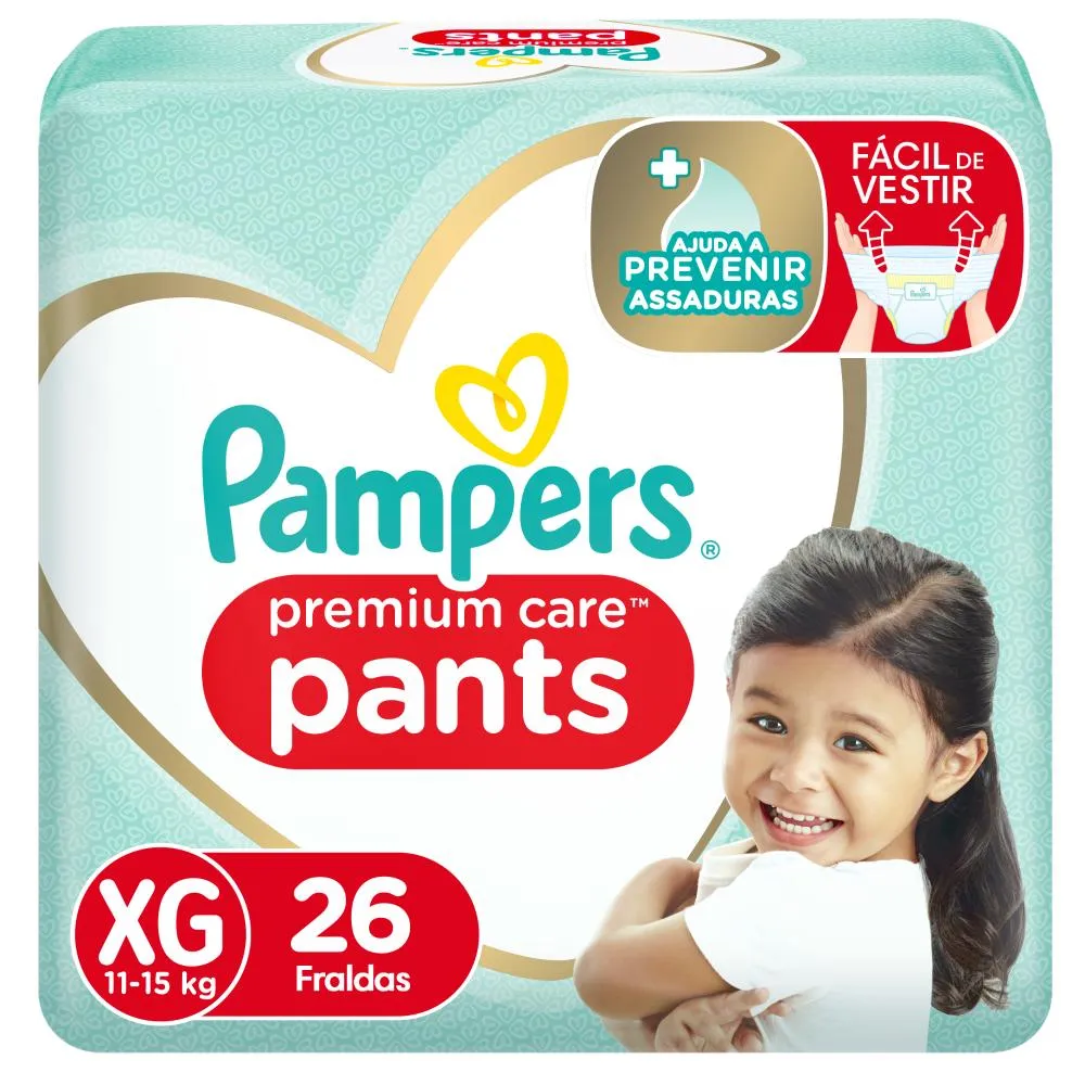 Fralda Pampers Premium Care Pants - XG - 26 Unidades