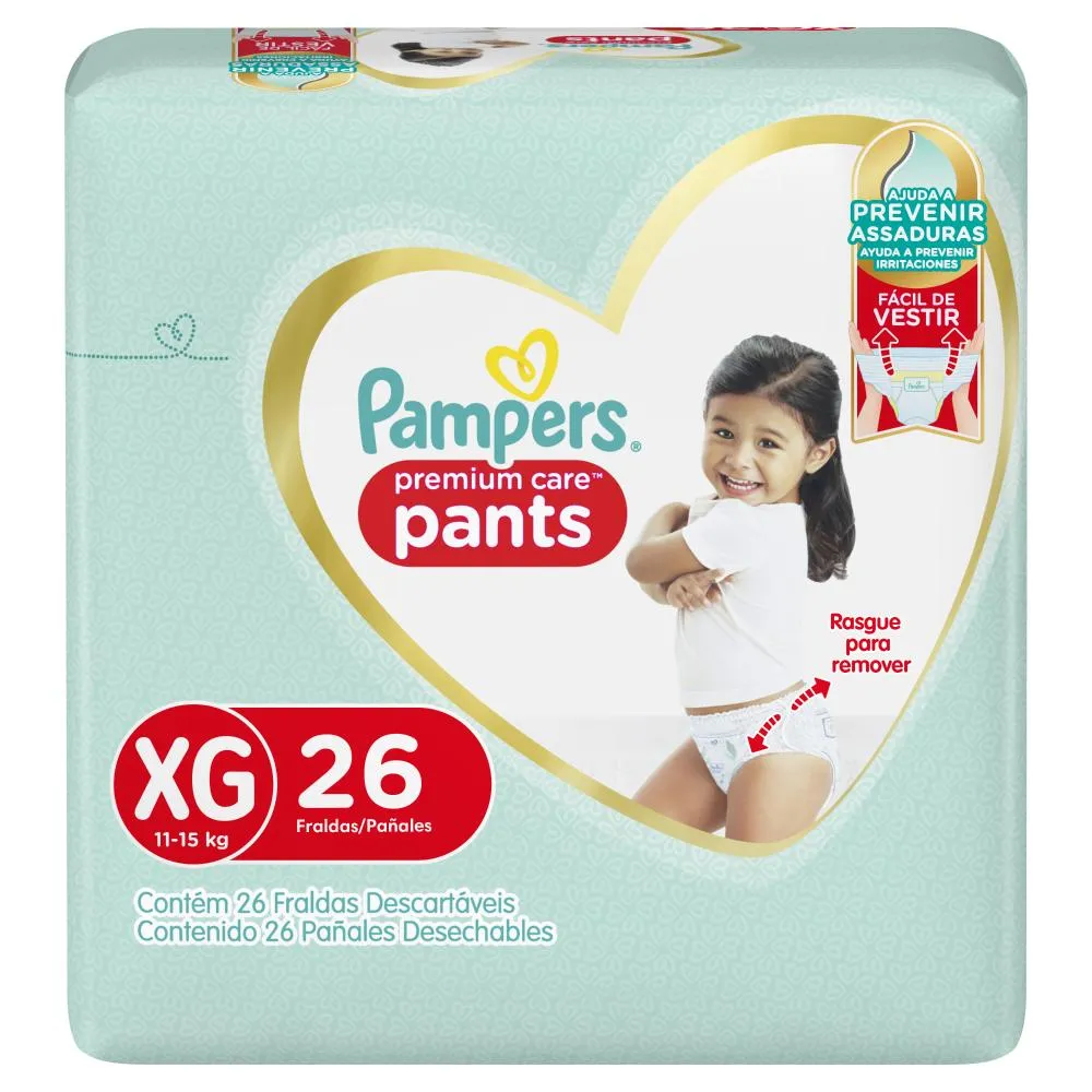 Fralda Pampers Premium Care Pants - XG - 26 Unidades — foto 2