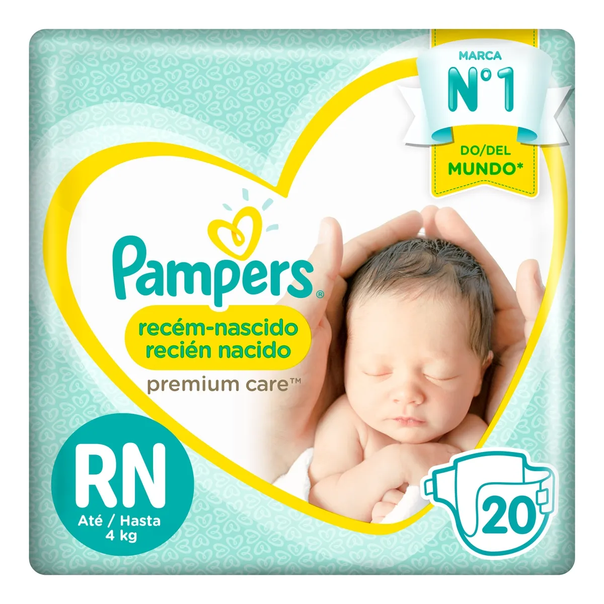 Fralda Pampers Premium Care Recém-Nascido RN 20 Unidades
