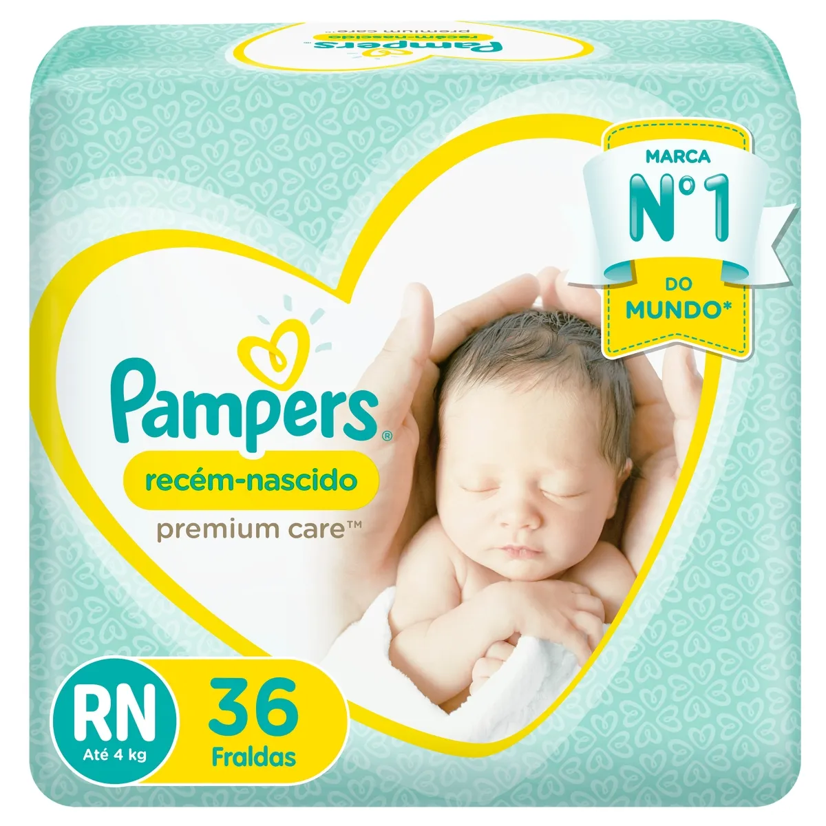 Fralda Pampers Premium Care Recém-Nascido RN 36 Unidades