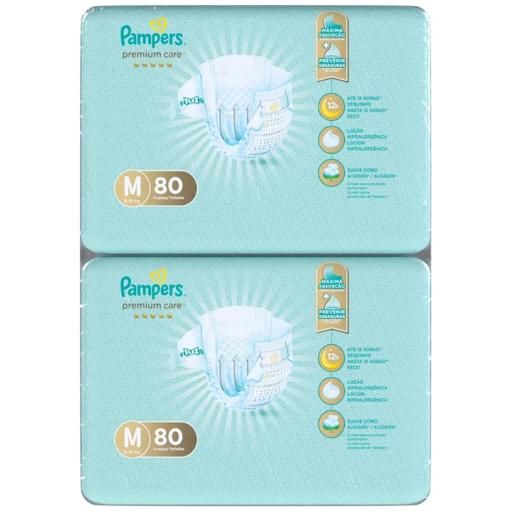 Fralda Pampers Premium Care Topíssima - M - 160 Unidades — foto 3
