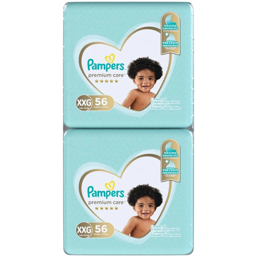 Fralda Pampers Premium Care Topíssima - XXG - 112 Unidades — foto 2