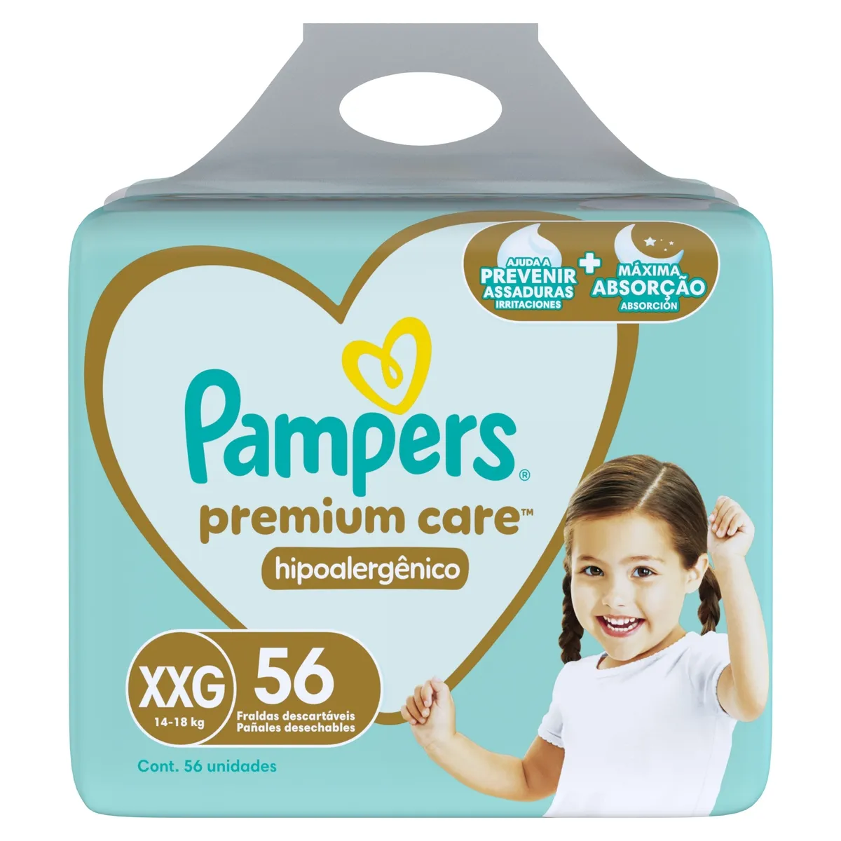 Fralda Pampers Premium Care XXG 56 Unidades — foto 8