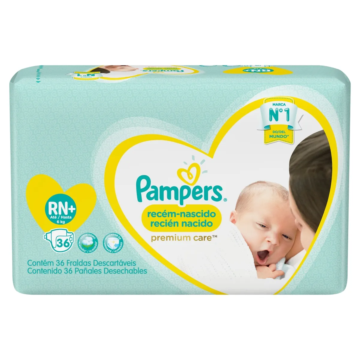 Fralda Pampers Recém-Nascido Premium Care RN+ 36 Unidades — foto 8