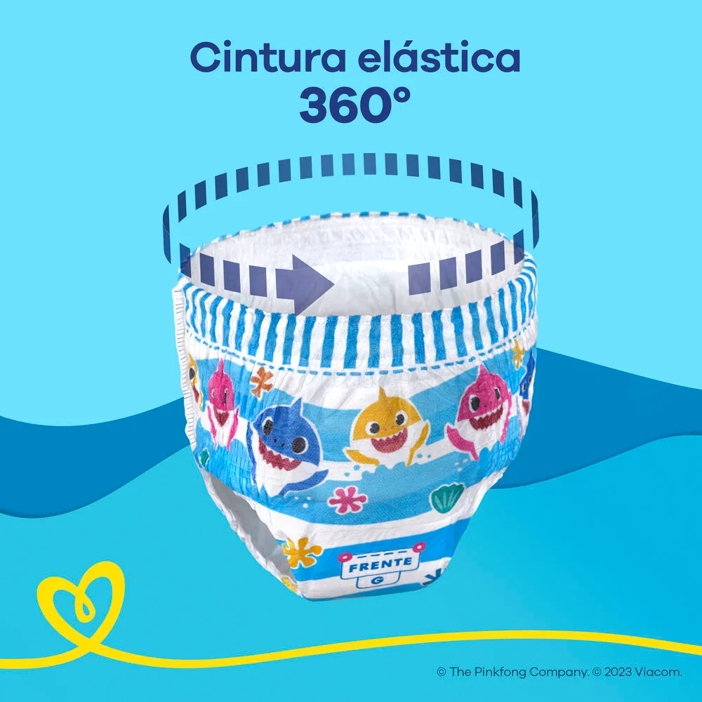Fralda Pampers Splashers Baby Shark M/G 11 Unidades — foto 2
