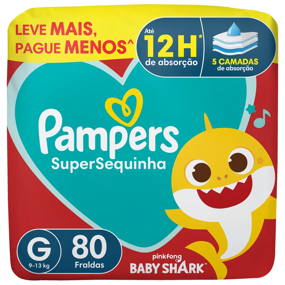 Fralda Pampers Super Sequinha G 80 Unidades