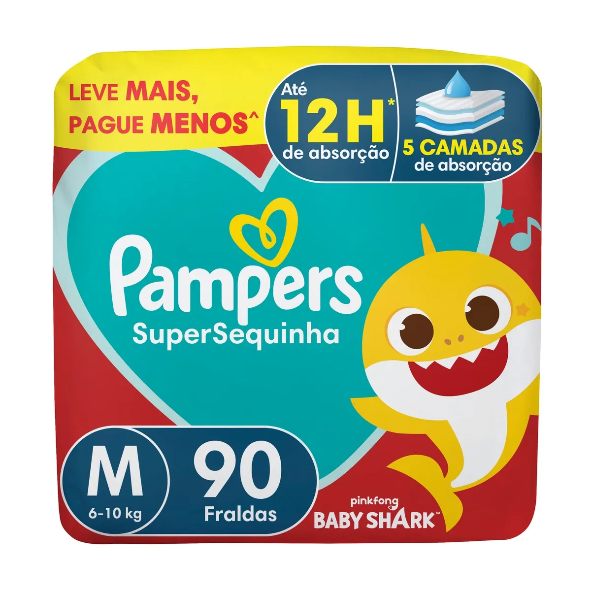Fralda Pampers Super Sequinha M 90 Unidades