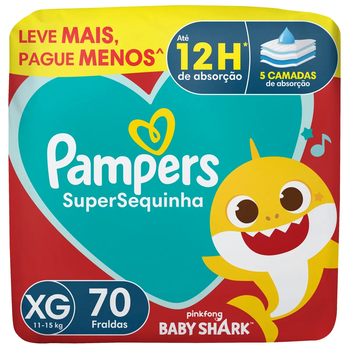 Fralda Pampers Super Sequinha XG 70 Unidades