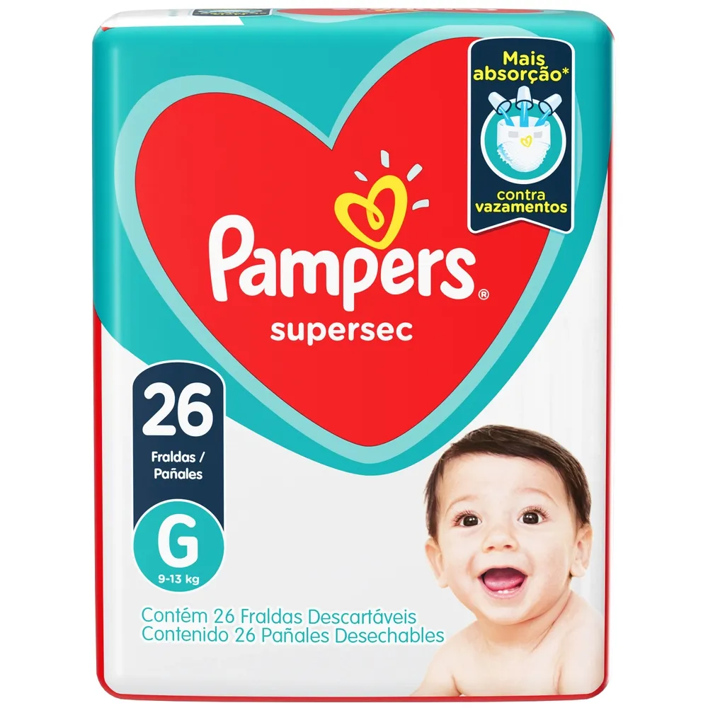 Fralda Pampers Supersec G 26 Unidades — foto 2