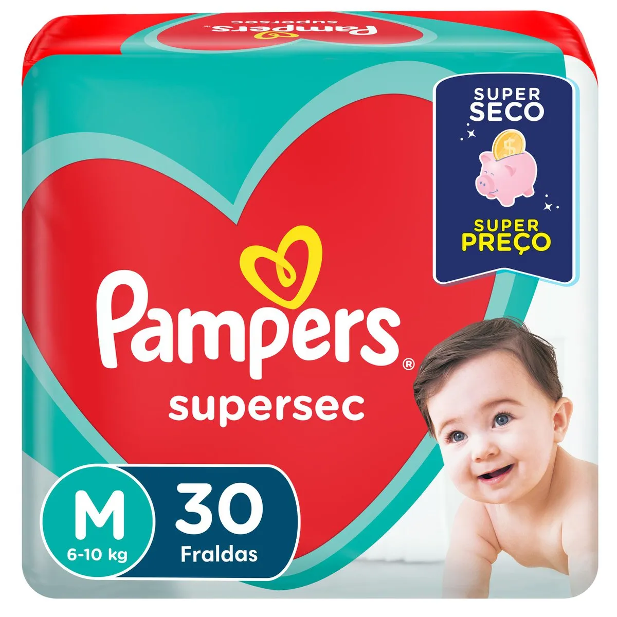 Fralda Pampers Supersec M 30 Unidades