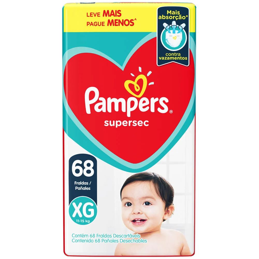 Fralda Pampers Supersec XG 68 Unidades — foto 8