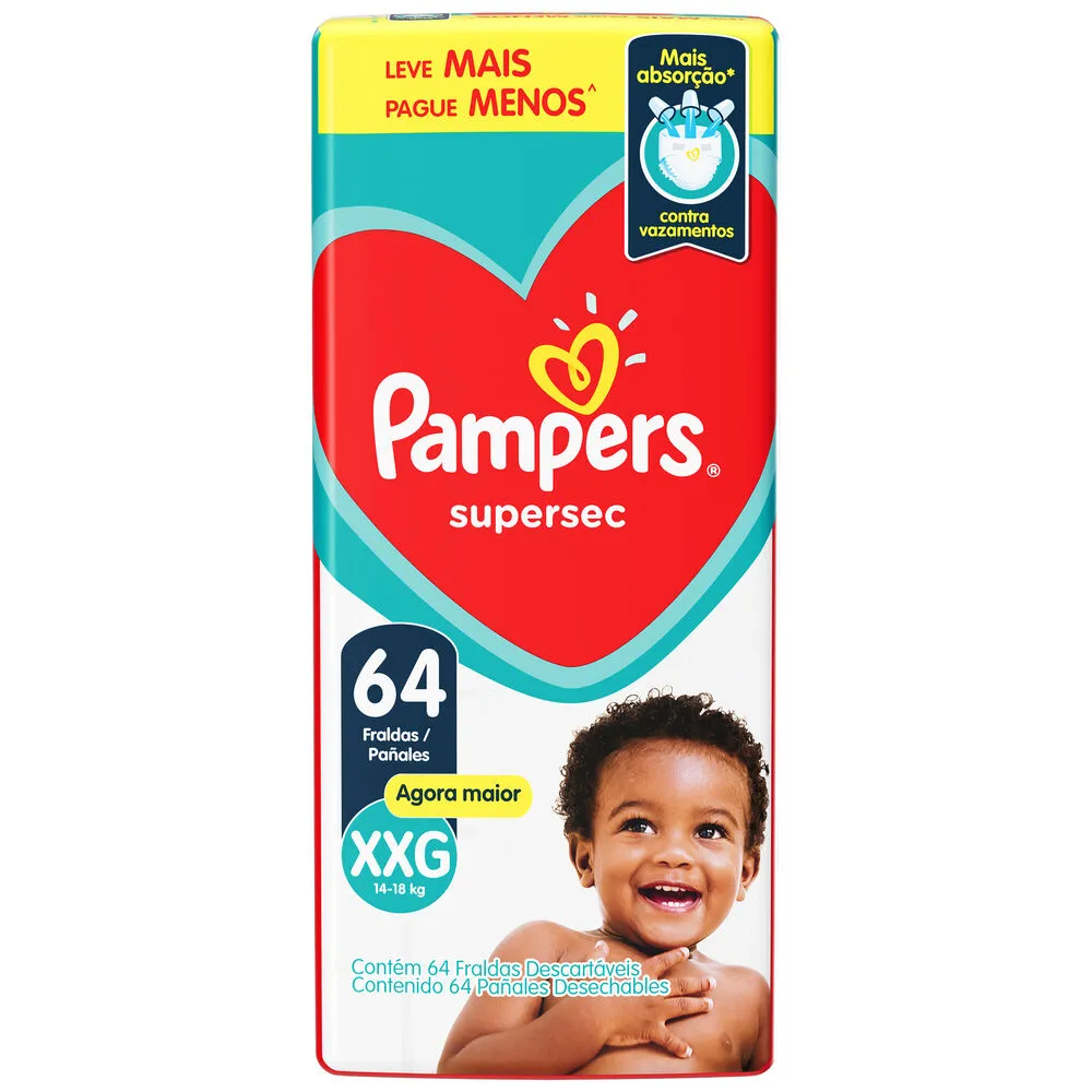 Fralda Pampers Supersec XXG 64 Unidades — foto 9