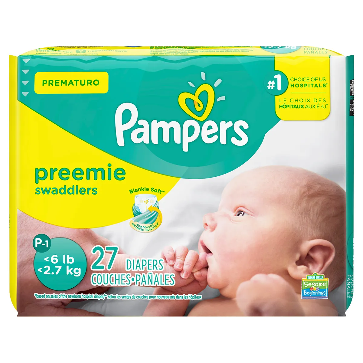 Fralda Pampers Swaddlers Prematuro 27 Unidades