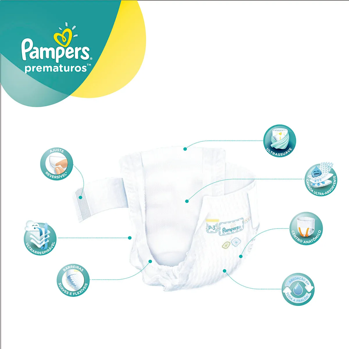 Fralda Pampers Swaddlers Prematuro 27 Unidades — foto 2