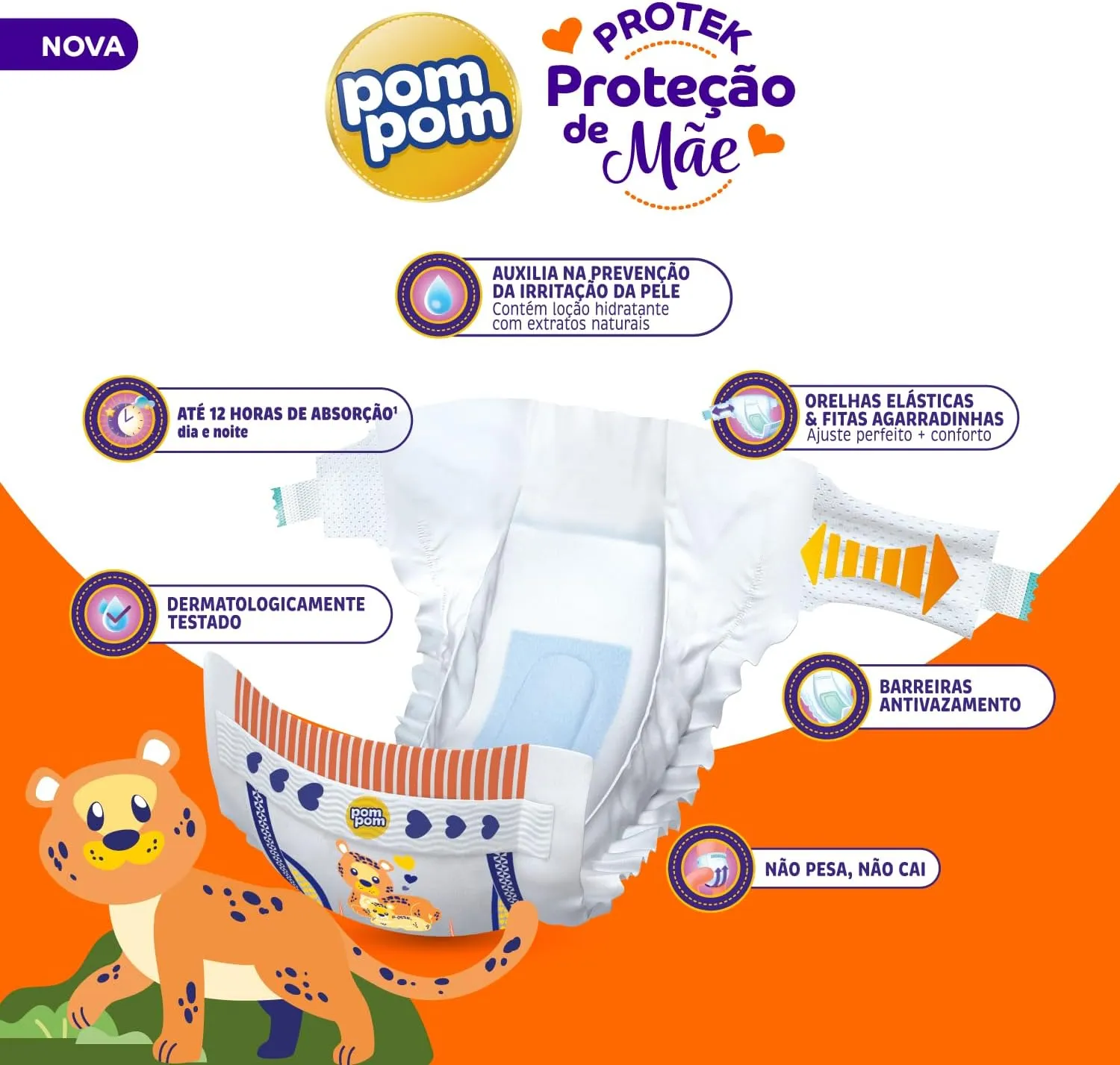 Fralda Pom Pom Protek Proteção de Mãe G 24 Unidades — foto 5