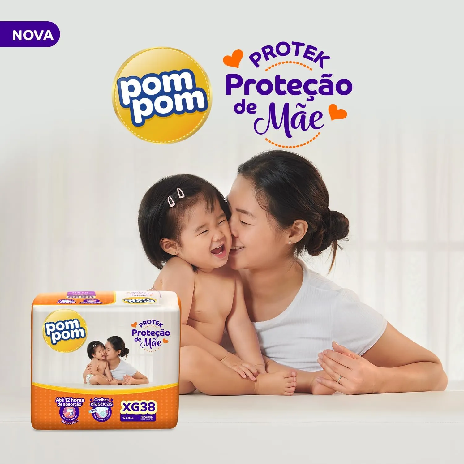 Fralda Pom Pom Protek Proteção de Mãe XG 20 Unidades — foto 7
