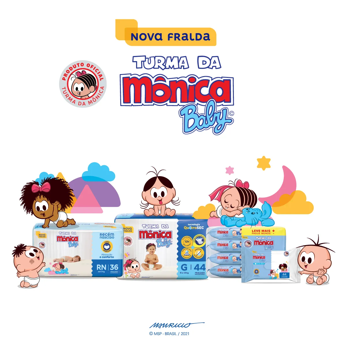 Fralda Turma da Mônica Baby Giga M 90 Unidades — foto 8