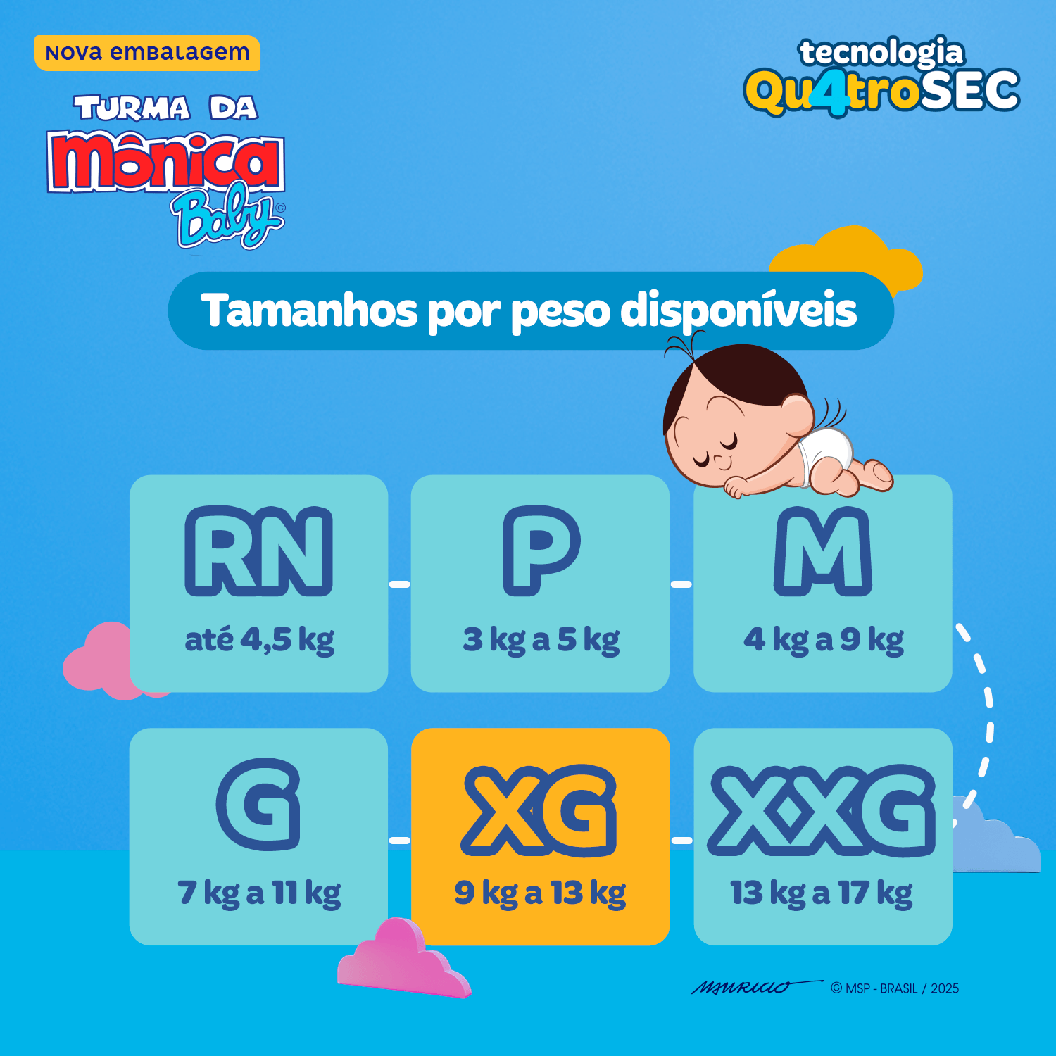 Fralda Turma da Mônica Baby Mega XG 42 Unidades — foto 6
