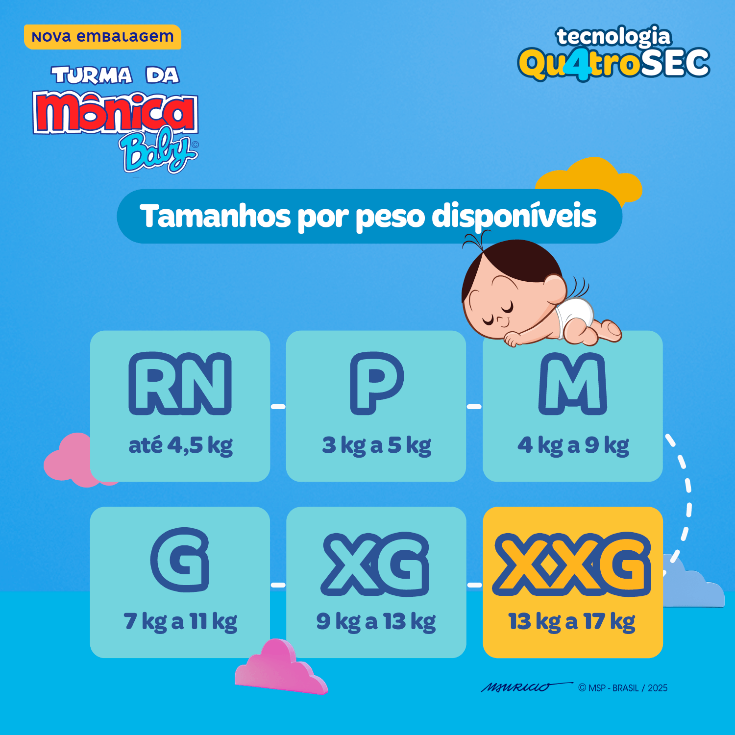 Fralda Turma da Mônica Baby XXG 36 Unidades — foto 6