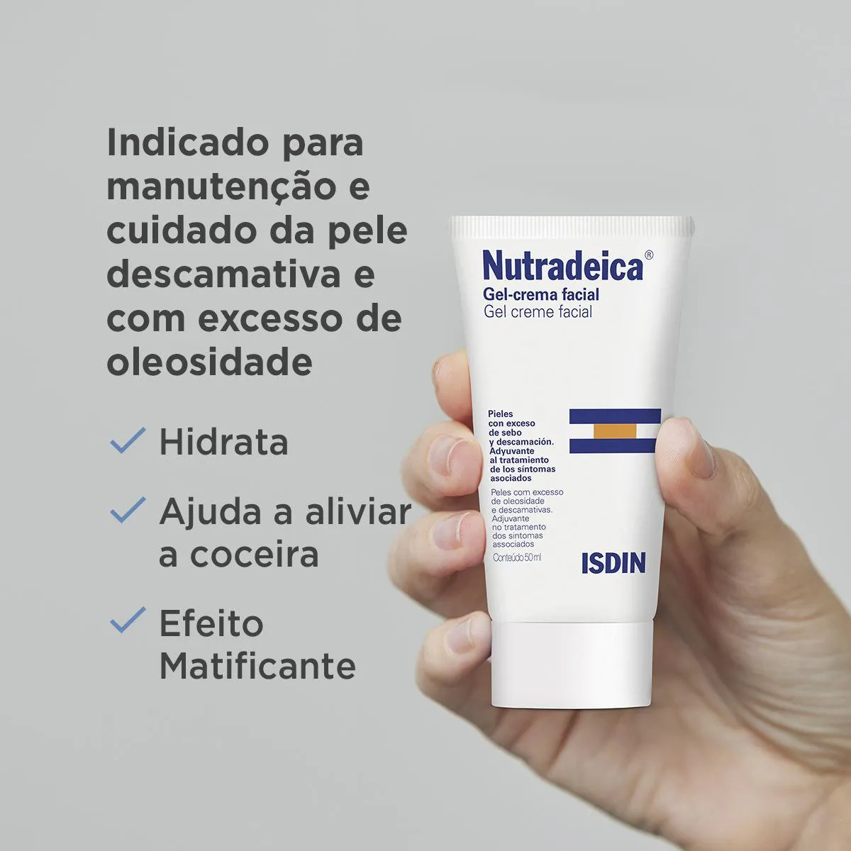 Gel Creme Facial Nutradeica Isdin para Pele Descamativa 50ml — foto 2