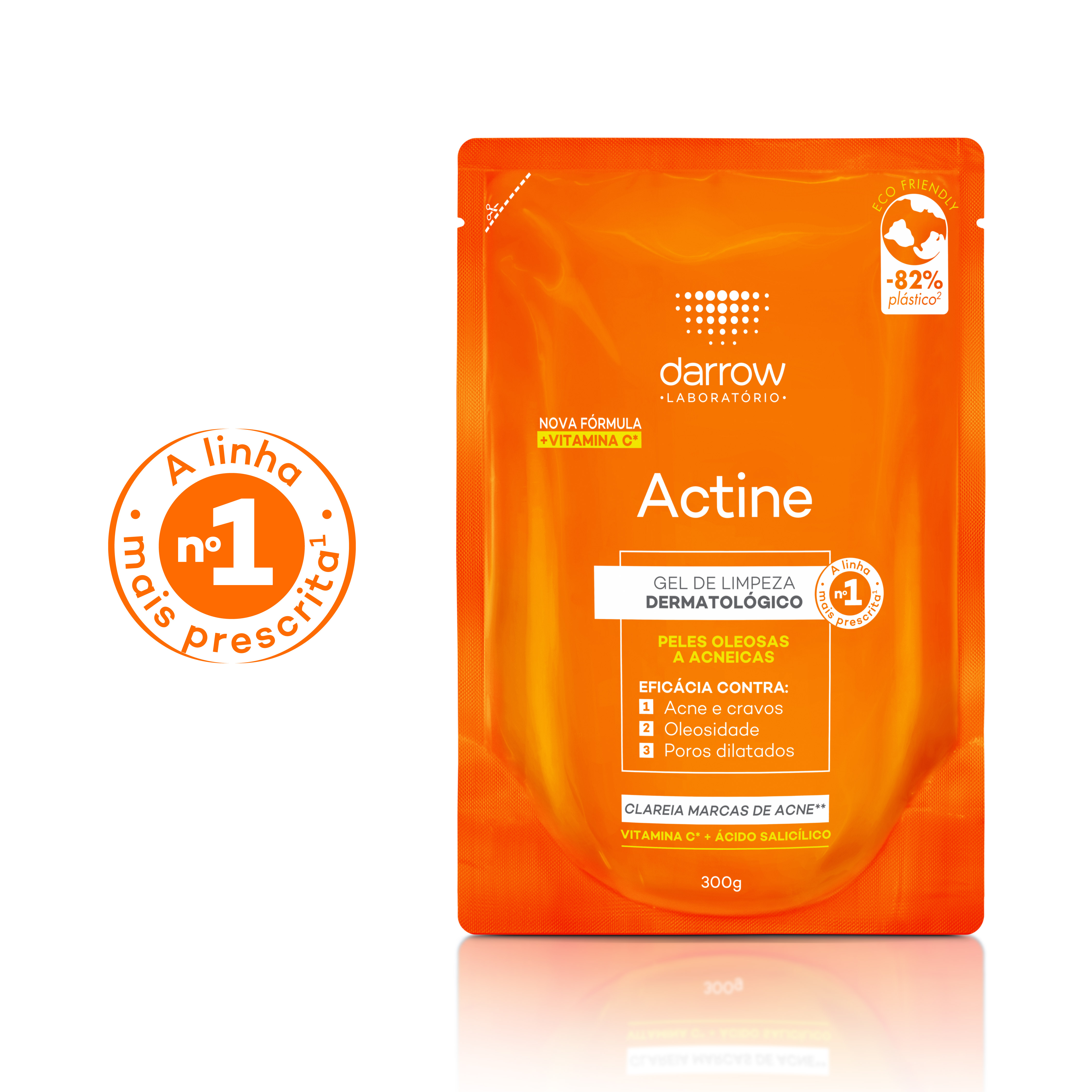 Gel de Limpeza Facial Actine com Vitamina C Refil 300g — foto 2