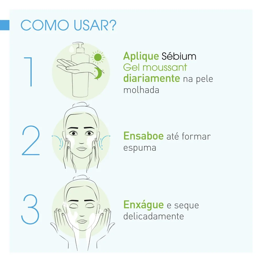 Gel de Limpeza Facial Bioderma Sébium Gel Moussant Antioleosidade 200ml — foto 6