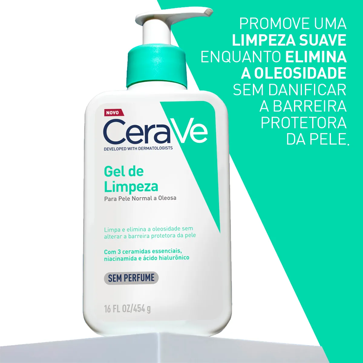 Gel de Limpeza Facial CeraVe Peles Normais a Oleosas Refil 227g