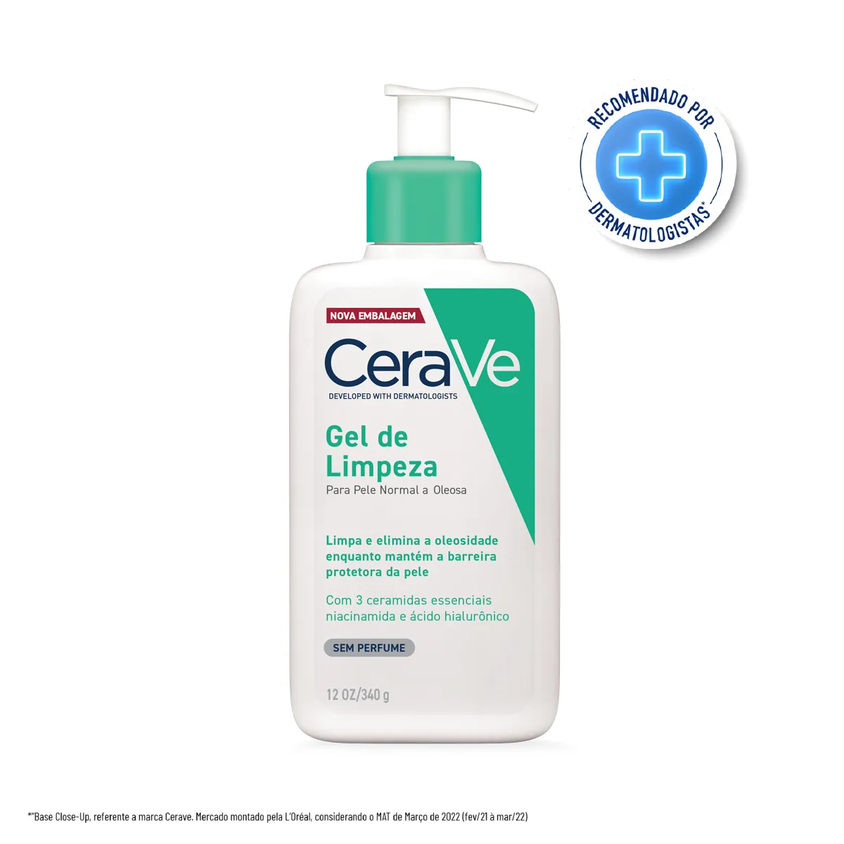 Gel de Limpeza Facial CeraVe Sem Fragrância 340g