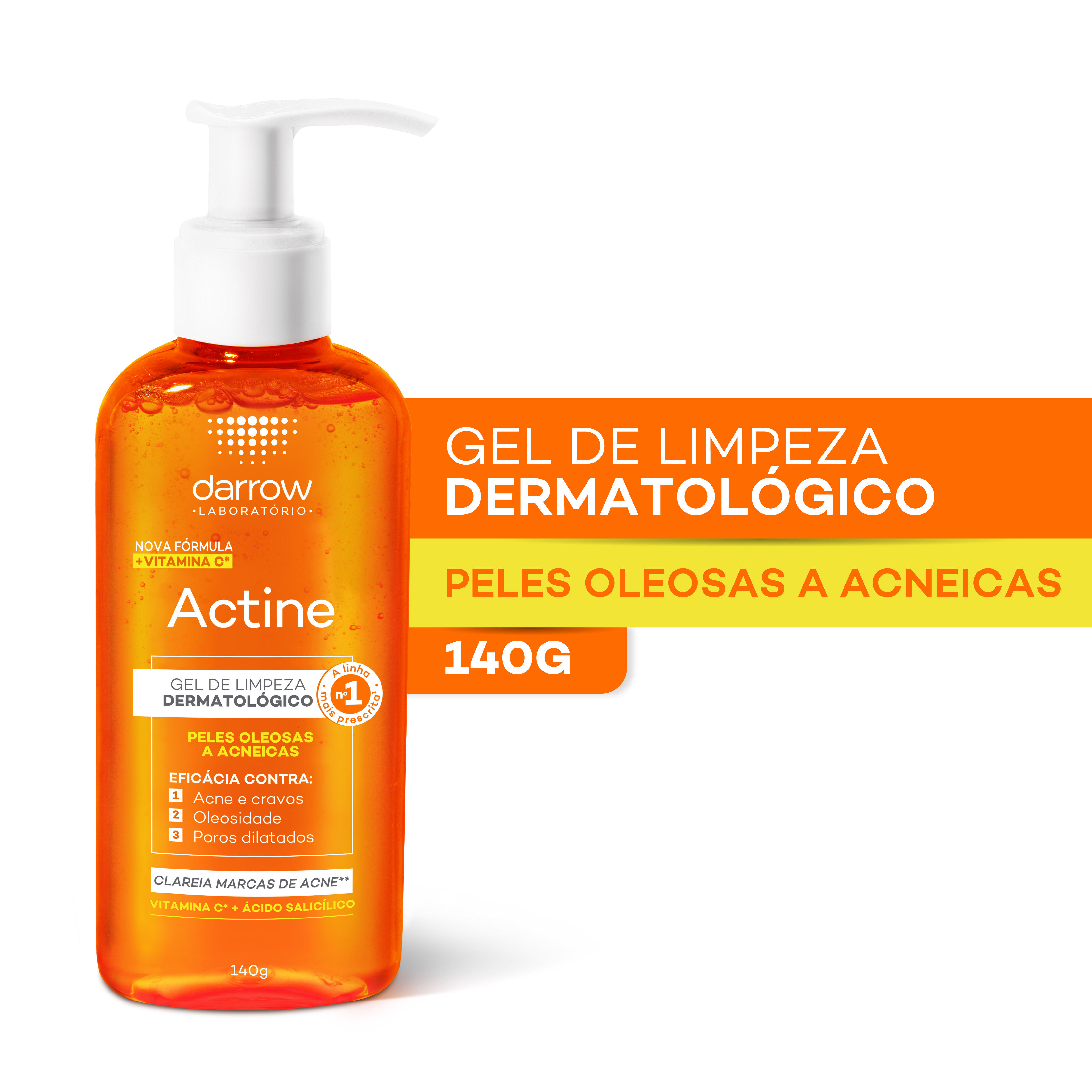 Gel de Limpeza Facial Darrow Actine Antioleosidade e Antiacne 140g — foto 2