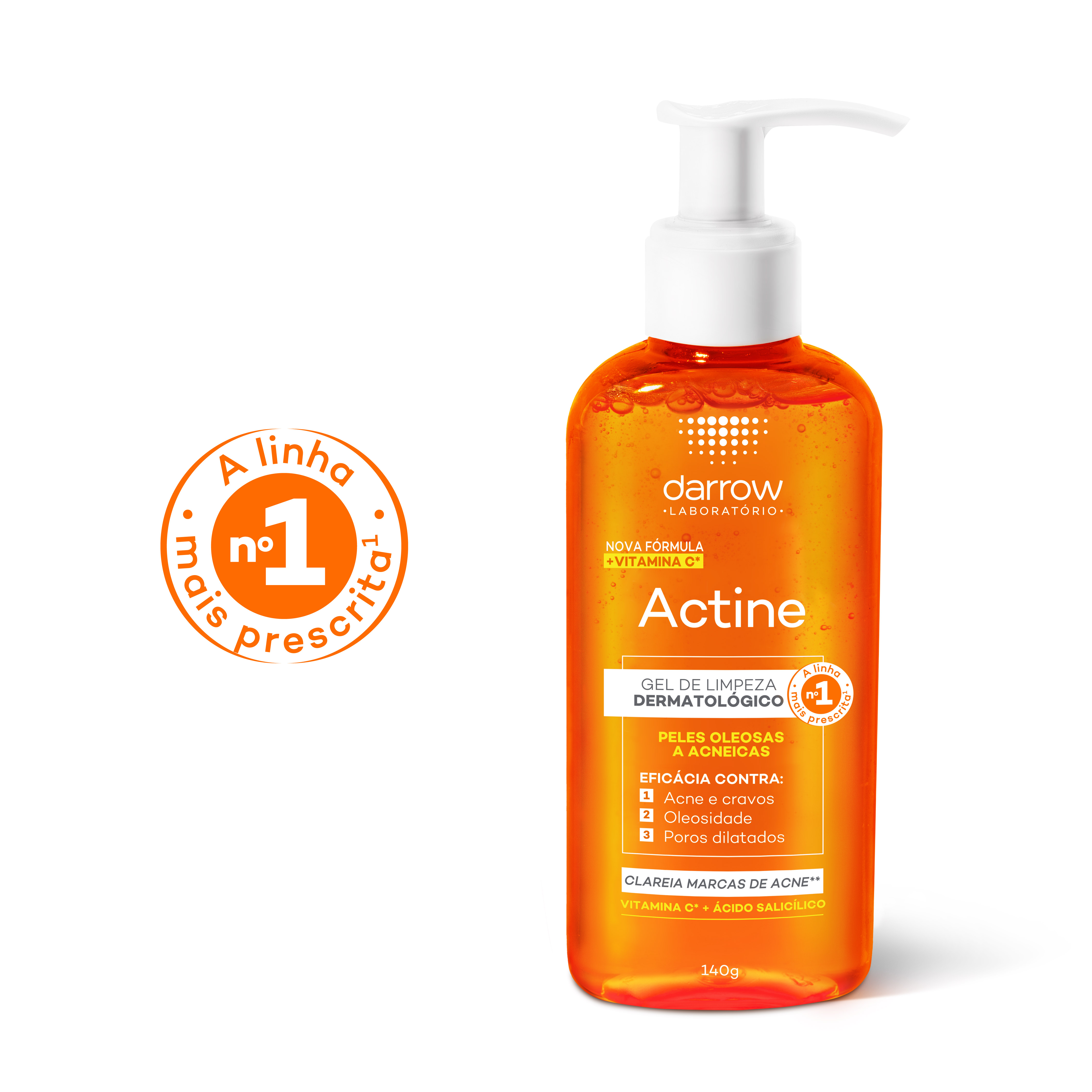 Gel de Limpeza Facial Darrow Actine Antioleosidade e Antiacne 140g