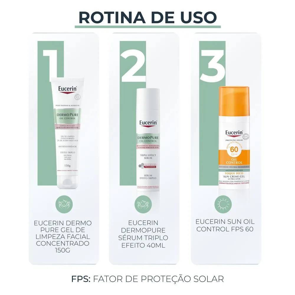 Gel de Limpeza Facial Eucerin DermoPure Oil Control Concentrado 150g — foto 6