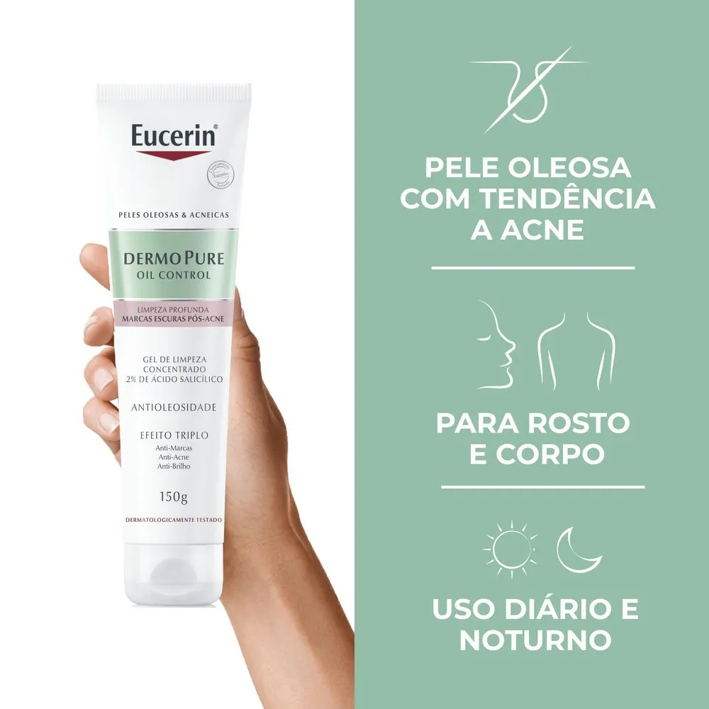 Gel de Limpeza Facial Eucerin DermoPure Oil Control Concentrado 150g — foto 3