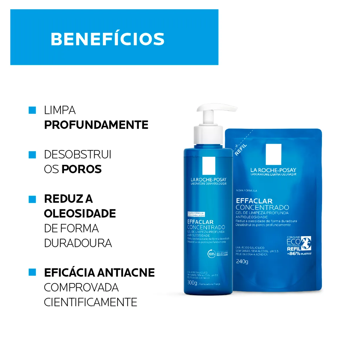 Gel de Limpeza Facial La Roche-Posay Effaclar Concentrado 240g — foto 5