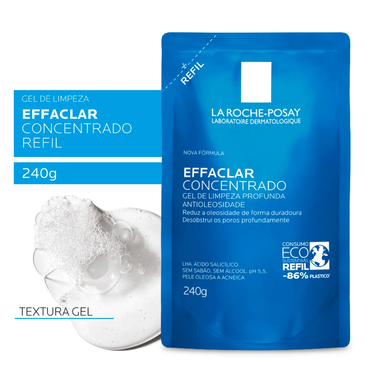 Gel de Limpeza Facial La Roche-Posay Effaclar Concentrado 240g — foto 3