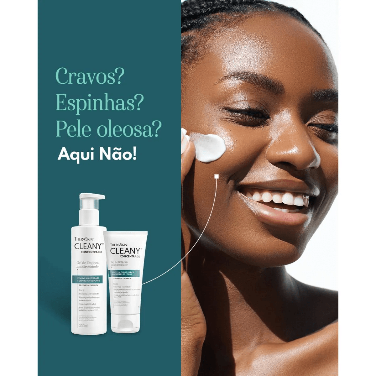 Gel de Limpeza Facial Theraskin Cleany Controle Antioleosidade 150ml — foto 2
