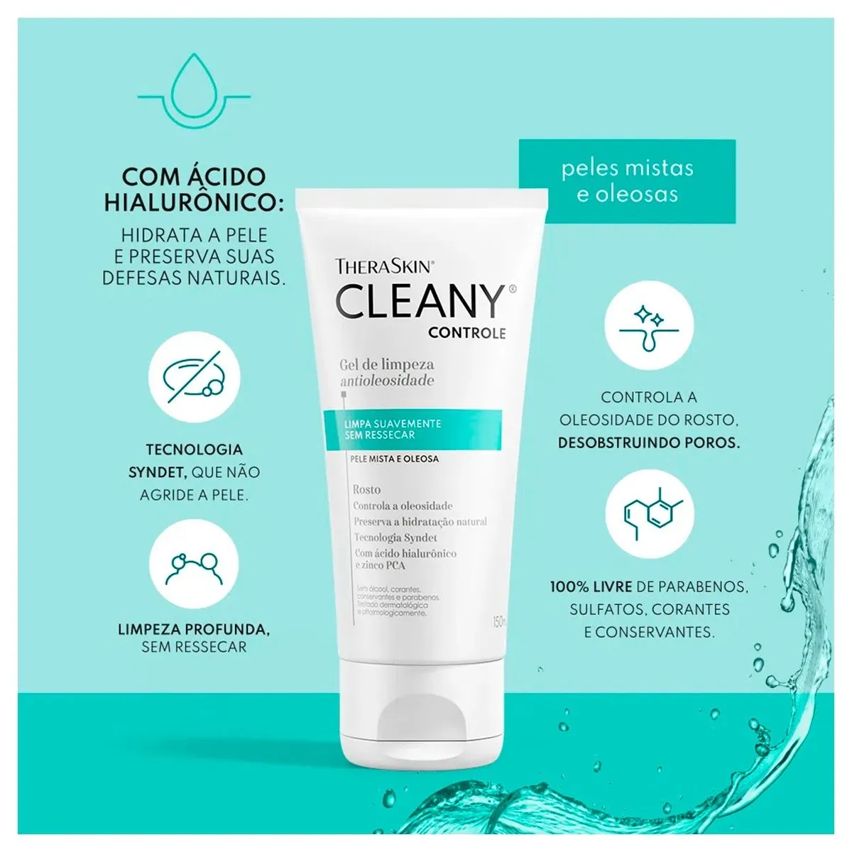 Gel de Limpeza Facial Theraskin Cleany Controle Antioleosidade 150ml — foto 4