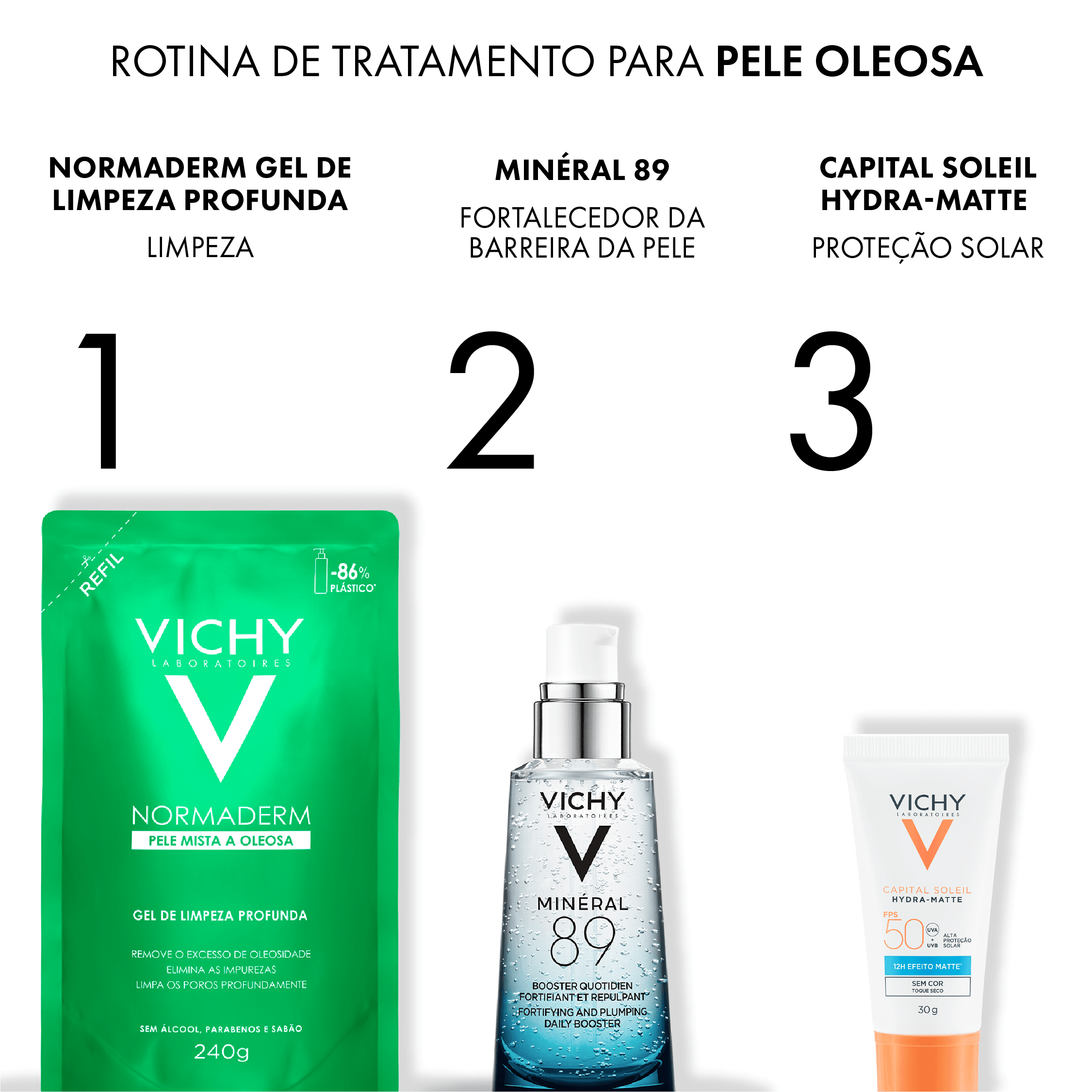 Gel de Limpeza Facial Vichy Normaderm Antioleosidade 240g — foto 6