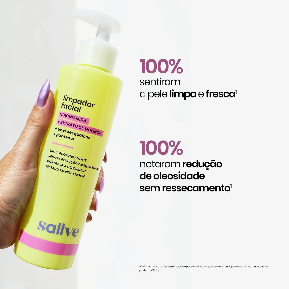 Gel de Limpeza Faciall Sallve com Niacinamida 300ml — foto 3