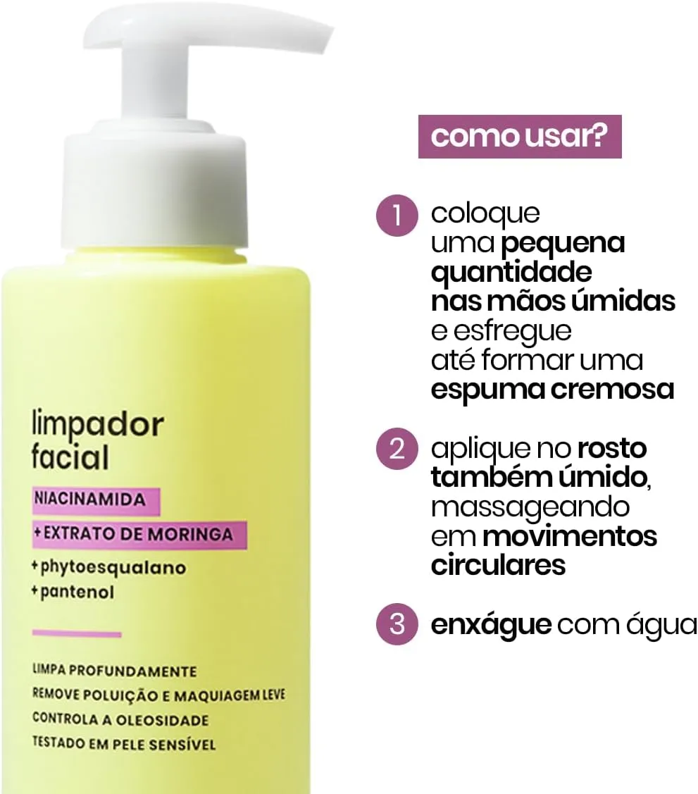 Gel de Limpeza Faciall Sallve com Niacinamida 300ml — foto 4