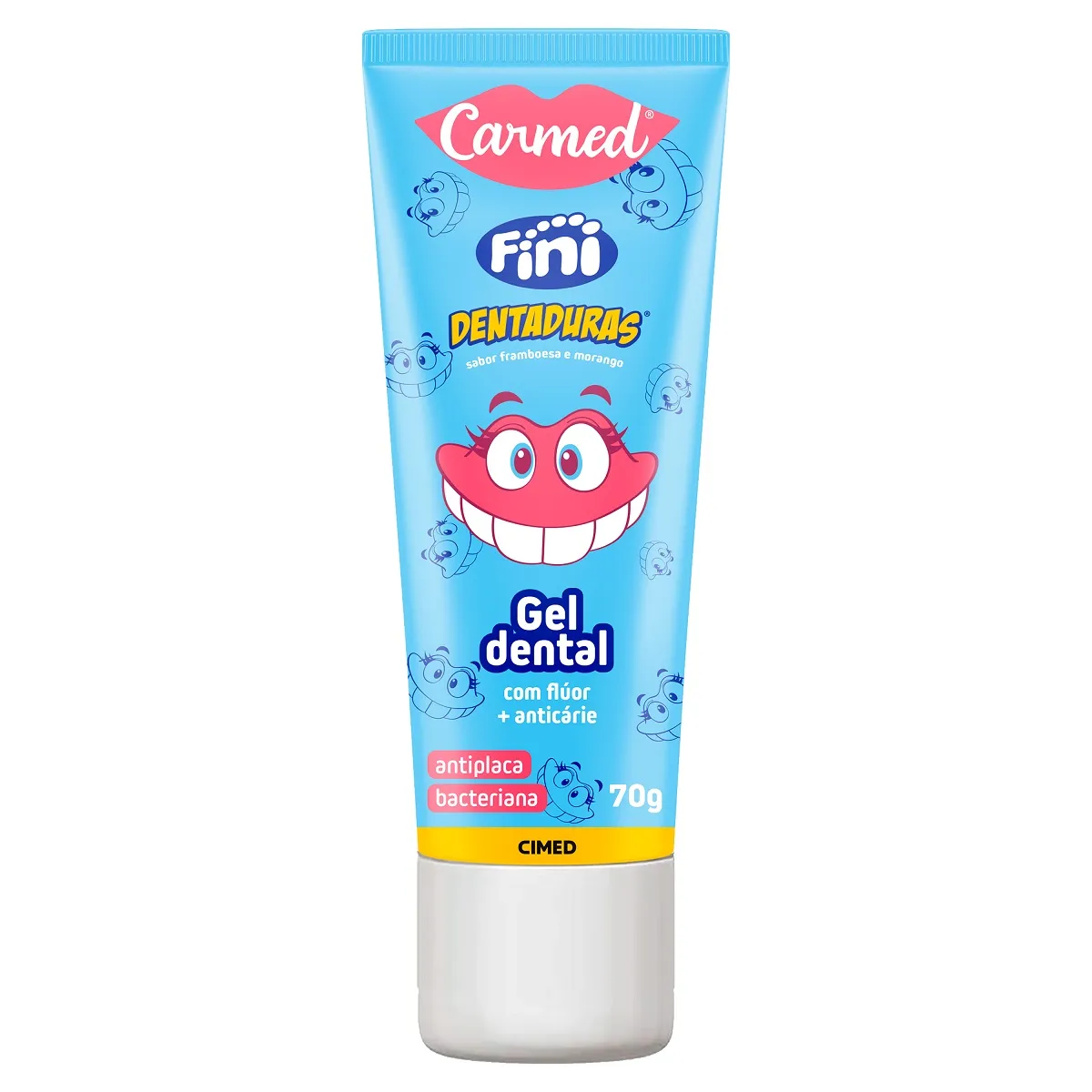 Gel Dental Carmed Fini Dentaduras Anticáries com Flúor 70g — foto 2