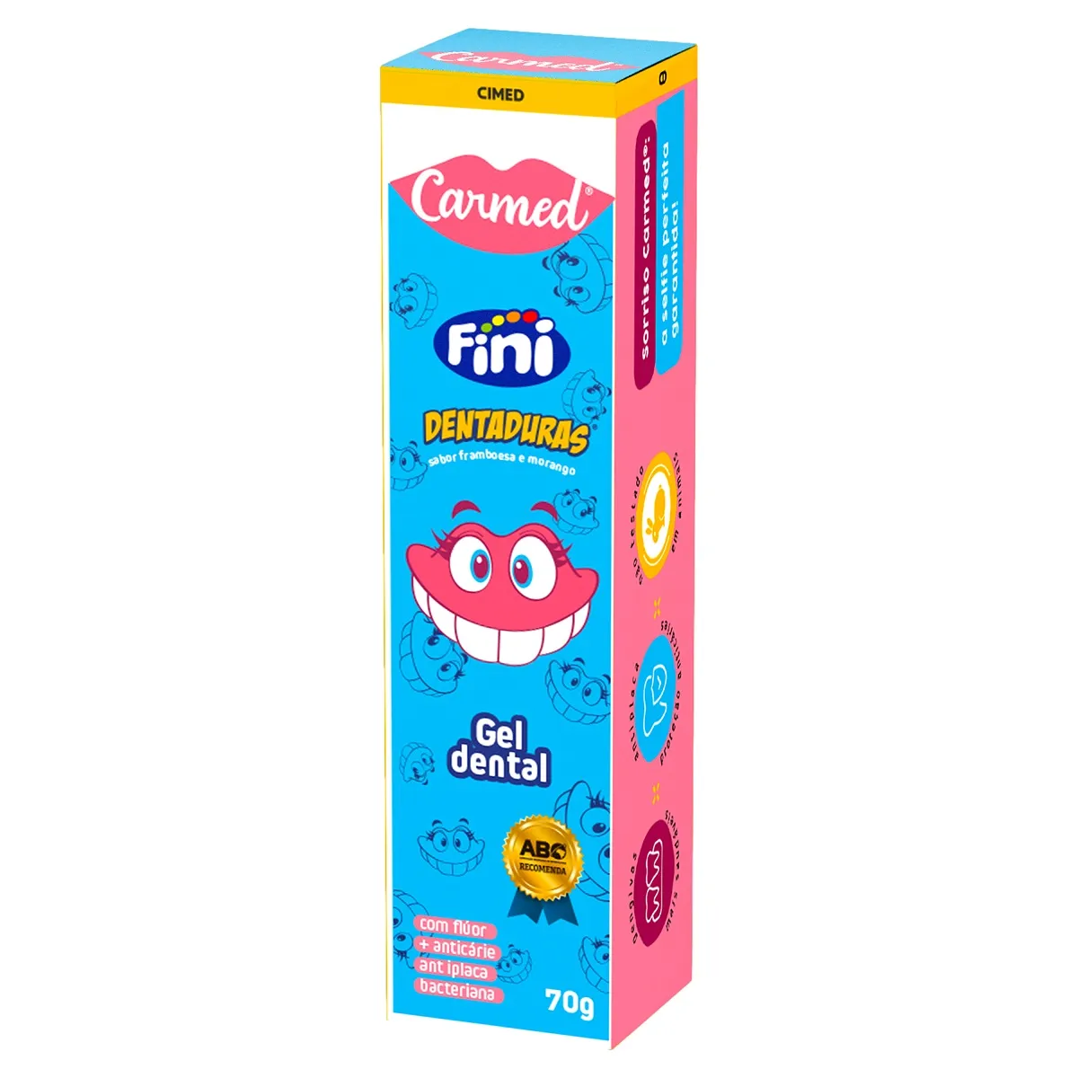 Gel Dental Carmed Fini Dentaduras Anticáries com Flúor 70g — foto 3