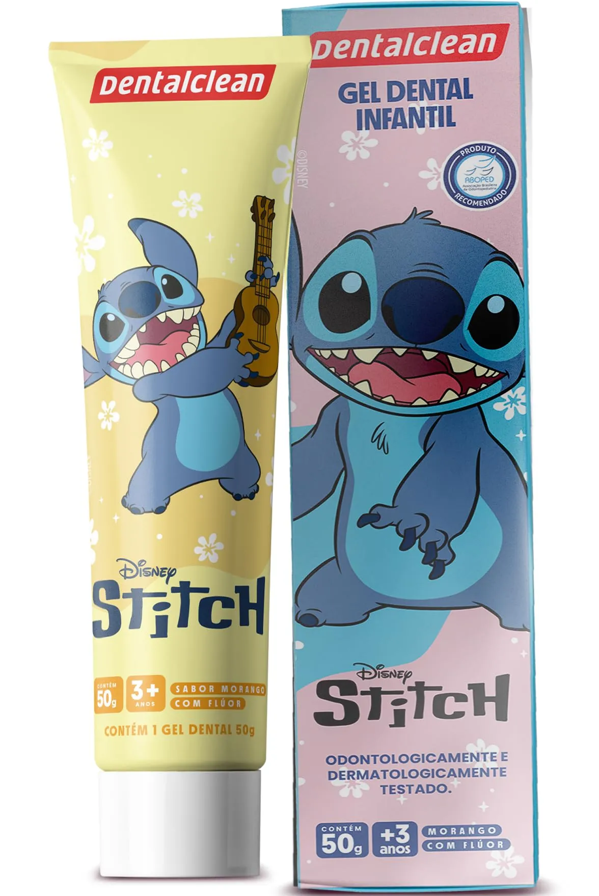 Gel Dental Dental Clean Stitch Com Flúor Morango 50g
